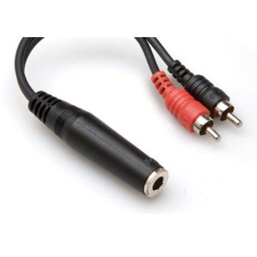 1/4'' TRS (F) - Dual RCA (M) Stereo Breakout Kablo (YPR-257)
