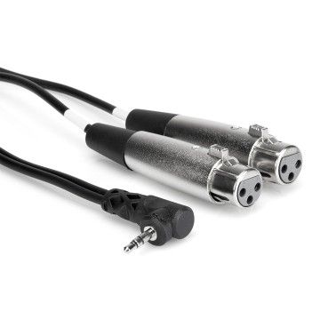 3.5 mm. 90 Derece TRS (M) - Dual XLR (F) Stereo Breakout Kablo 1.5 m (CYX-405F)