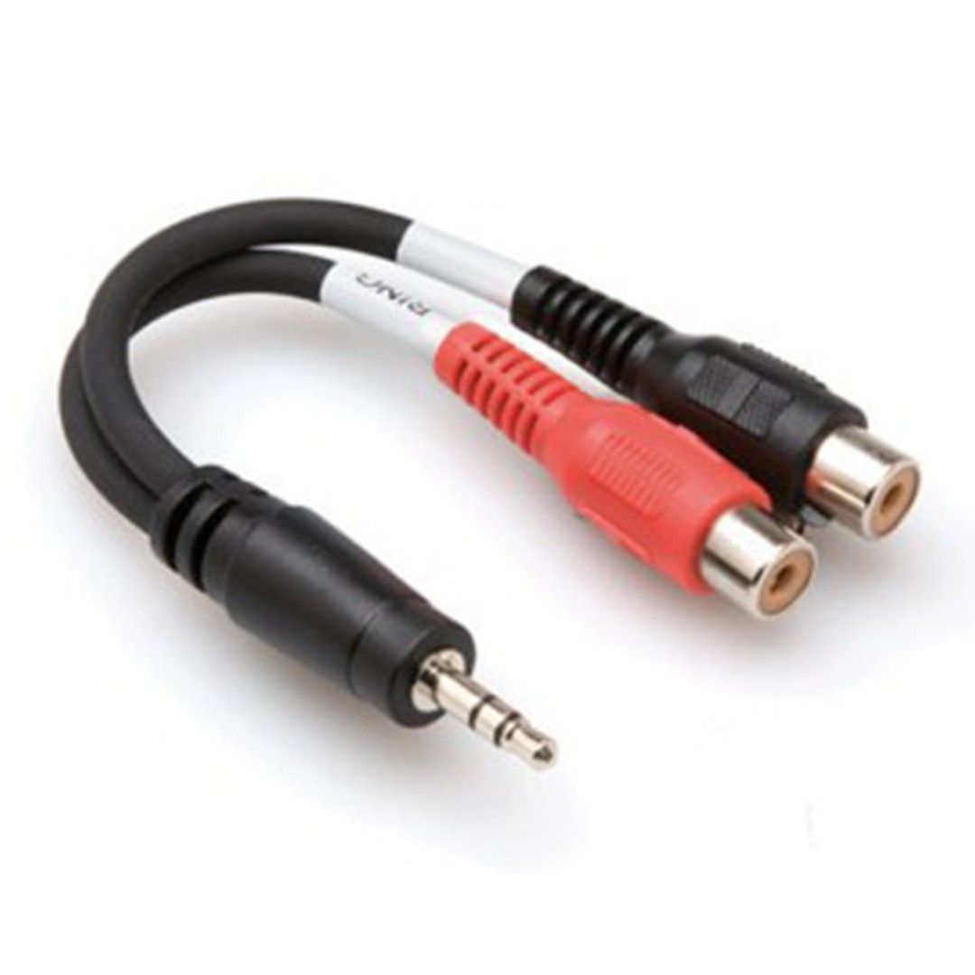 3.5 mm. TRS (M) - Dual RCA (F) Stereo Breakout Kablo (YRA-154)