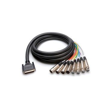 8'li DB-25 TRS-XLR, AES/EBU Snake Kablo 3 m (AES-803T)