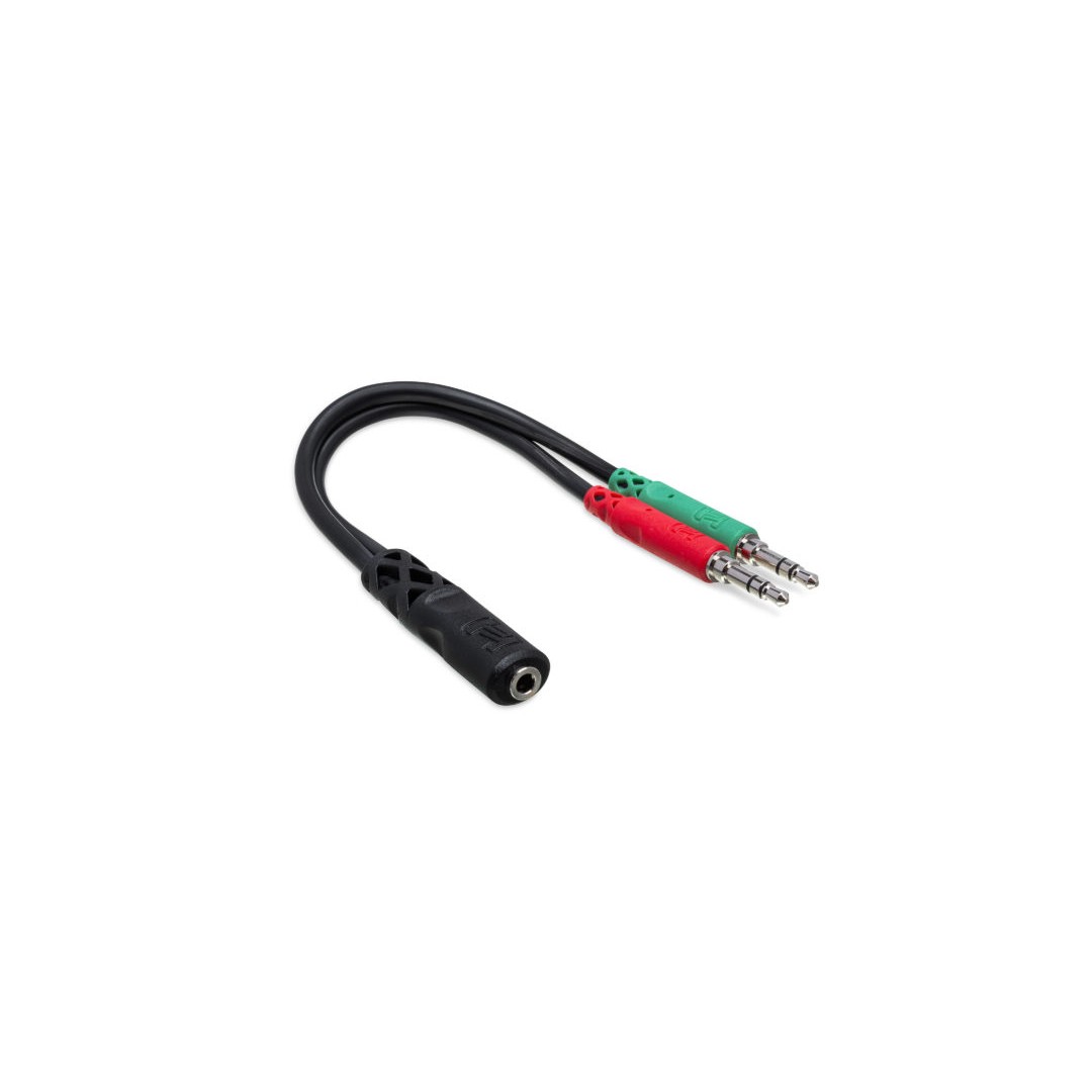 3.5 mm. TRRSF (Dişi) - Dual 3.5 mm TRS  Breakout Kablo (YMM-107)