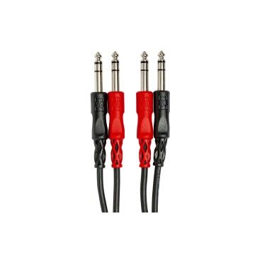 Dual 1/4" TRS (M) - 1/4" TRS (M) Balanslı Kablo 1 m (CSS-201)